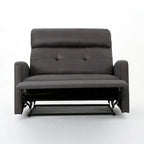 Modern Fabric Double Seat Recliner Chair with Plush Cushions by Christopher Knight Home
