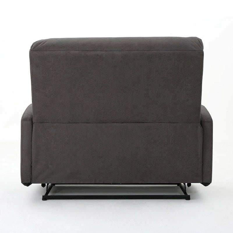Modern Fabric Double Seat Recliner Chair with Plush Cushions by Christopher Knight Home