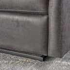 Modern Fabric Double Seat Recliner Chair with Plush Cushions by Christopher Knight Home