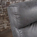 Modern Fabric Double Seat Recliner Chair with Plush Cushions by Christopher Knight Home