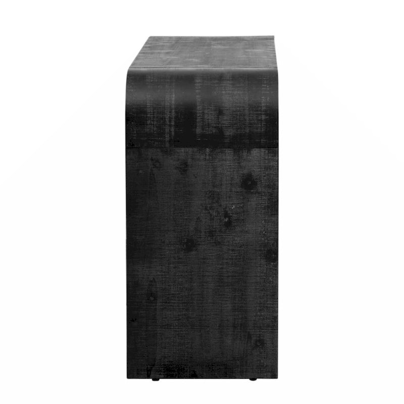 Unique Retro Silhouette Console Table with Open Style, Two Top Drawers