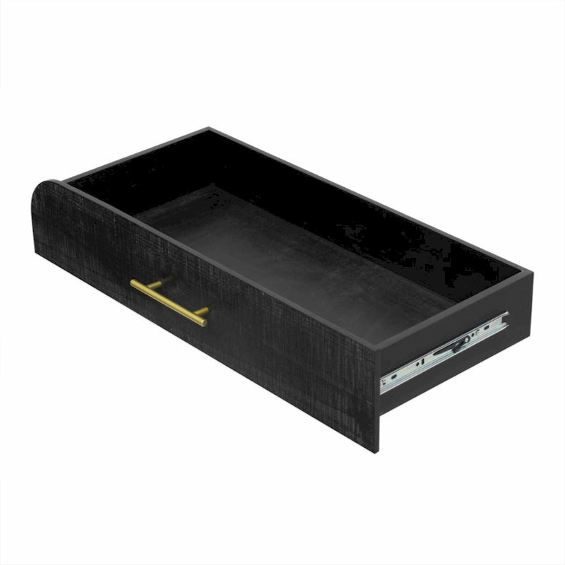 Unique Retro Silhouette Console Table with Open Style, Two Top Drawers