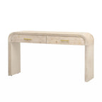Unique Retro Silhouette Console Table with Open Style, Two Top Drawers