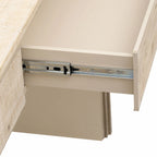 Unique Retro Silhouette Console Table with Open Style, Two Top Drawers