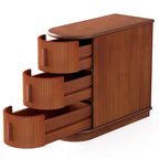 Table d'appoint de chevet en bois massif à 3 tiroirs pour salon (lot de 2)
