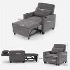 Fauteuil convertible 3-en-1 avec ports USB