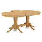 East West Furniture Ensemble de salle à manger 5 pièces - Table ovale avec rallonge papillon et 4 chaises de salle à manger, chêne