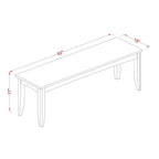Banc de salle à manger Parfait de East West Furniture avec siège en bois massif (options de couleur de finition)