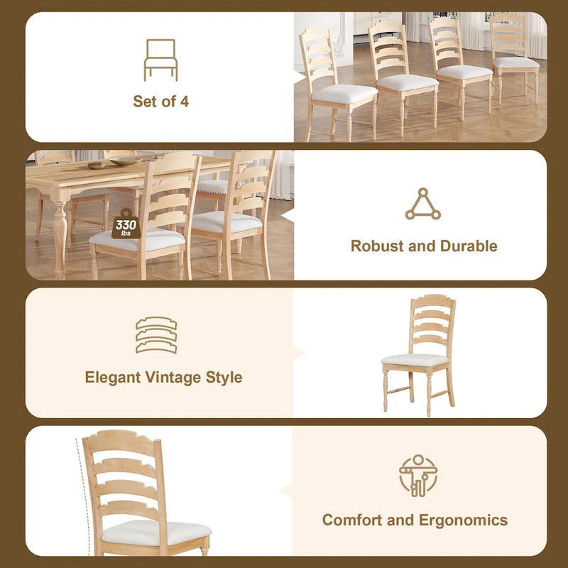 Ensemble de salle à manger 9 pièces avec table extensible et 8 chaises rembourrées