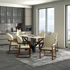 Modern Dining Chair in Upholstered Leather Svelta Series by LeisureMod