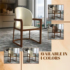 Modern Dining Chair in Upholstered Leather Svelta Series by LeisureMod