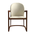 Modern Dining Chair in Upholstered Leather Svelta Series by LeisureMod