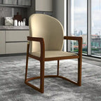 Modern Dining Chair in Upholstered Leather Svelta Series by LeisureMod