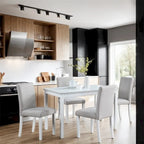 5-piece Wood Dining Counter Height Table and Chair Set