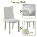5-piece Wood Dining Counter Height Table and Chair Set