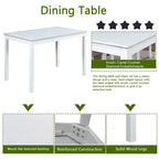 5-piece Wood Dining Counter Height Table and Chair Set