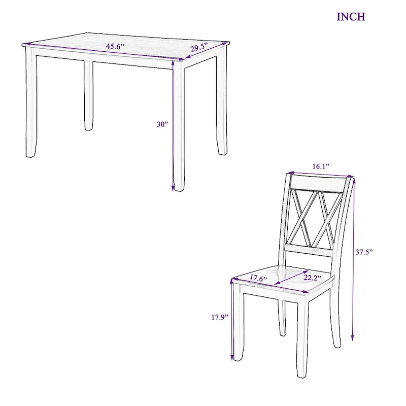 5-Piece Dining Table Set