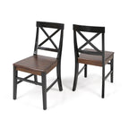 Roshan Farmhouse Acacia Wood Dining Chairs set of 2