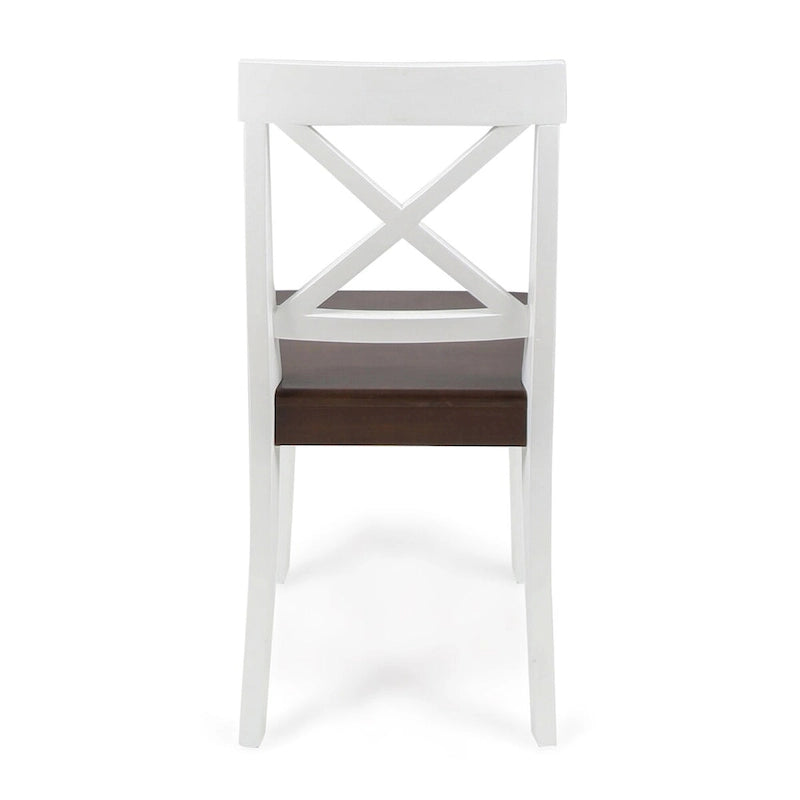 Roshan Farmhouse Acacia Wood Dining Chairs set of 2