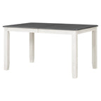 Ensemble de salle à manger 7 pièces de style rétro avec table extensible et 6 chaises rembourrées