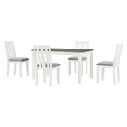 Ensemble de salle à manger 7 pièces de style rétro avec table extensible et 6 chaises rembourrées