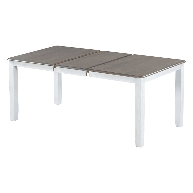Ensemble de salle à manger 7 pièces de style rétro avec table extensible et 6 chaises rembourrées