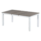 Ensemble de salle à manger 7 pièces de style rétro avec table extensible et 6 chaises rembourrées