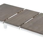 Ensemble de salle à manger 7 pièces de style rétro avec table extensible et 6 chaises rembourrées