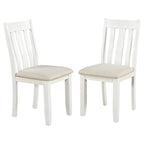Ensemble de salle à manger 7 pièces de style rétro avec table extensible et 6 chaises rembourrées