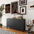 4-Door Wooden Sideboard Buffet Cabinet