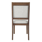 HomePop Chaise de salle à manger en bois rembourrée à dossier ouvert – Lot de 2