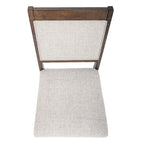 HomePop Chaise de salle à manger en bois rembourrée à dossier ouvert – Lot de 2