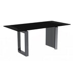 Table de salle à manger Série Astra avec plateau en pierre frittée/verre
