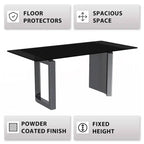 Table de salle à manger Série Astra avec plateau en pierre frittée/verre