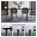 Table de salle à manger Série Astra avec plateau en pierre frittée/verre