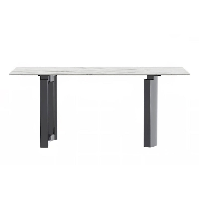 Table de salle à manger Série Astra avec plateau en pierre frittée/verre