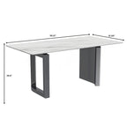 Table de salle à manger Série Astra avec plateau en pierre frittée/verre
