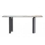 Table de salle à manger Série Astra avec plateau en pierre frittée/verre