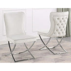 Best Master Furniture Leanne Velvet Upholstered Tufted Side Chairs - N/A