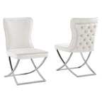 Meubles Best Master Leanne Chaises d'appoint capitonnées en velours - N/A