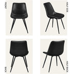 Yaheetech 2PCS Faux Leather Dining Chairs With Metal Legs - N/A