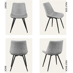 Yaheetech 2PCS Faux Leather Dining Chairs With Metal Legs - N/A