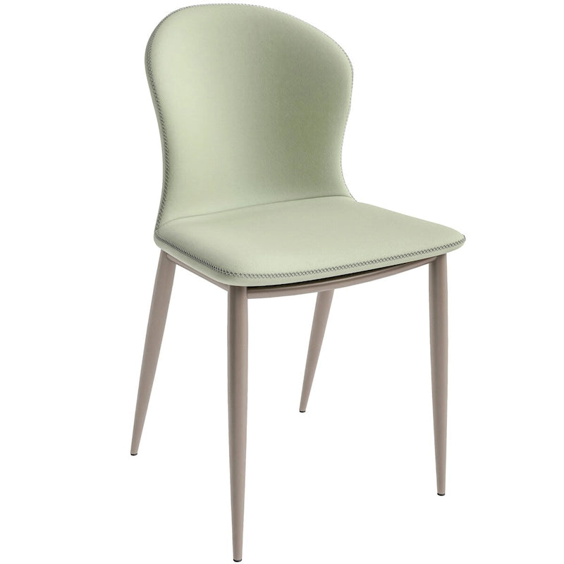 Chaise de salle à manger Mosaic Modern en tissu rembourré avec pieds en métal par LeisureMod