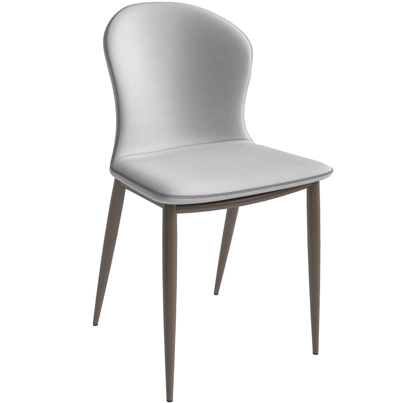 Chaise de salle à manger Mosaic Modern en tissu rembourré avec pieds en métal par LeisureMod