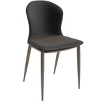 Mosaic Modern Upholstered Fabric Dining Chair with Metal Legs by LeisureMod