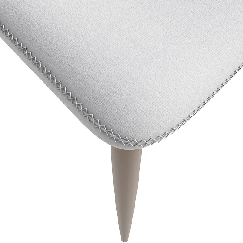 Mosaic Modern Upholstered Fabric Dining Chair with Metal Legs by LeisureMod