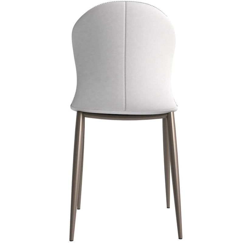 Mosaic Modern Upholstered Fabric Dining Chair with Metal Legs by LeisureMod