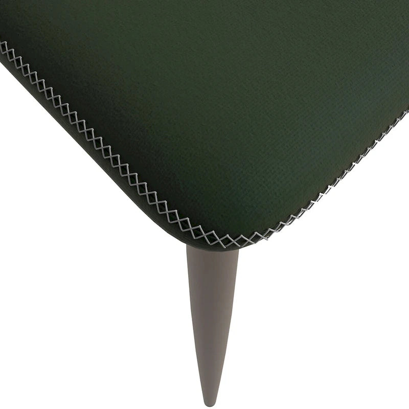 Mosaic Modern Upholstered Fabric Dining Chair with Metal Legs by LeisureMod