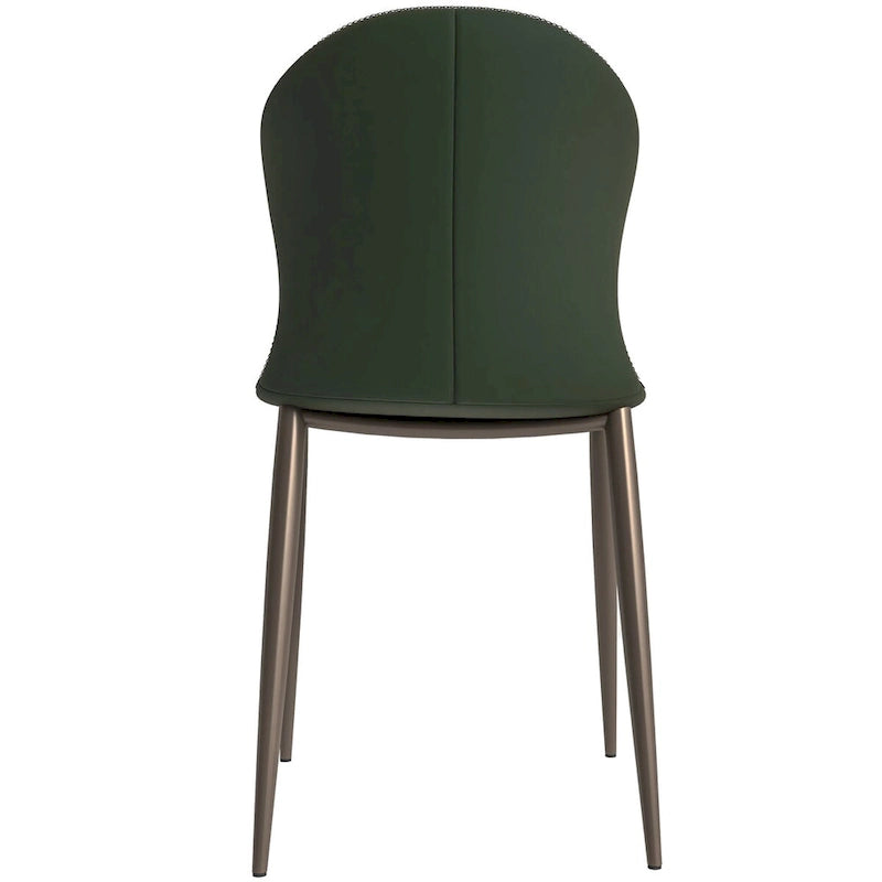 Mosaic Modern Upholstered Fabric Dining Chair with Metal Legs by LeisureMod