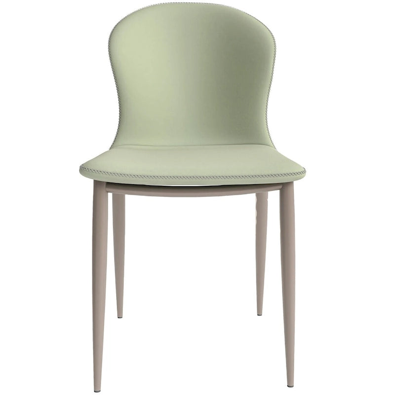 Mosaic Modern Upholstered Fabric Dining Chair with Metal Legs by LeisureMod